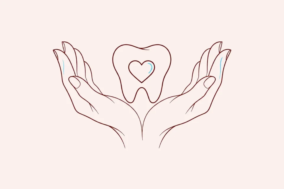 Ilustração de sorriso solidário