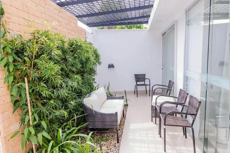 Jardim interno da Rahal Odontologia